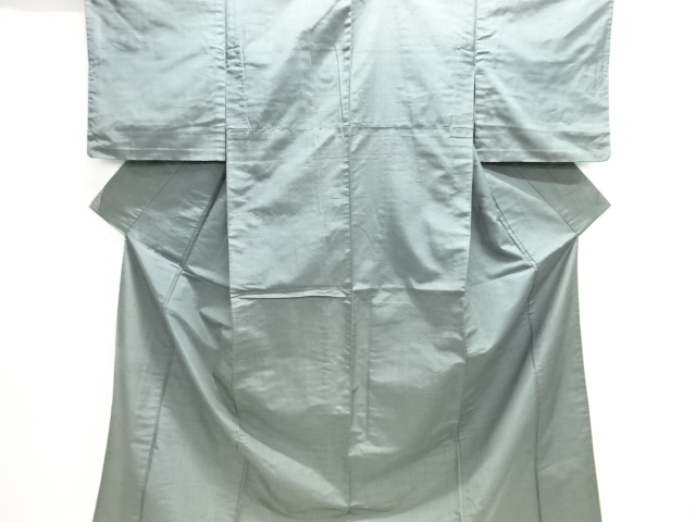 JAPANESE KIMONO / ANTIQUE HITOE KIMONO / SILK / TSUMUGI / WOVEN ABSTRACT PATTERN